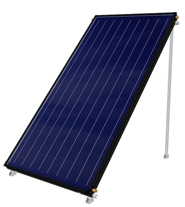 Placa plana solar cromo negro, 