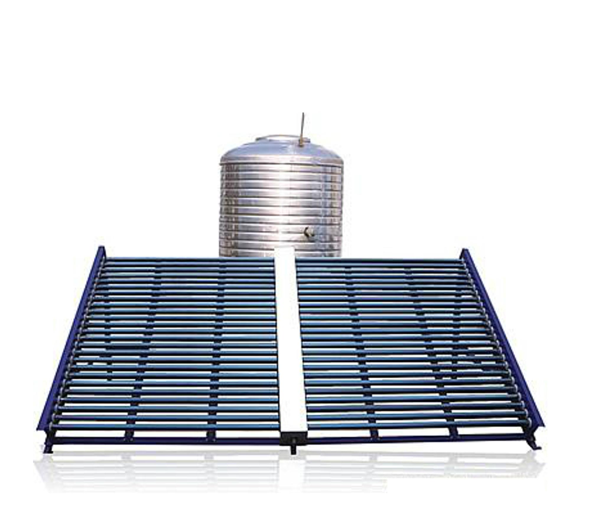 Calentador solar de agua con tanque, 