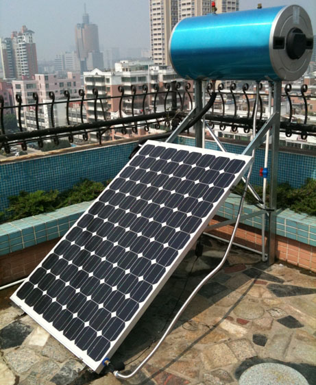 Colector solar presurizado con tubo de calor., 