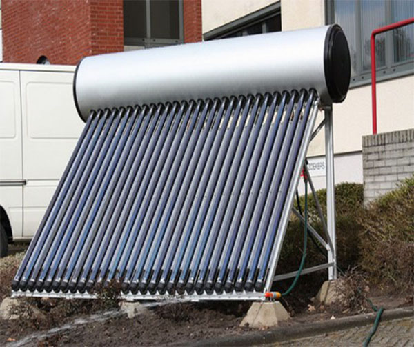 Calentador solar de agua con tubo de vacío compacto en la azotea, 