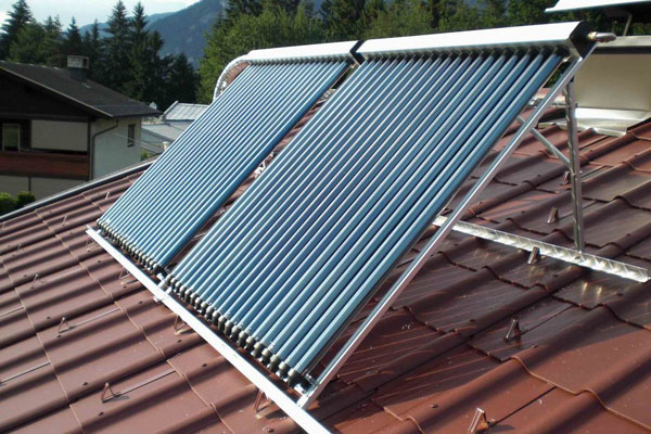 Calentador de agua solar roll bond panel, 