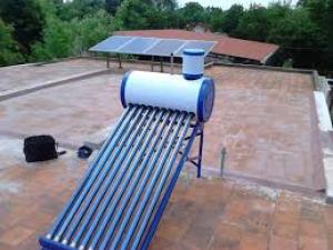 Calentador de agua solar a presión con tubo de calor